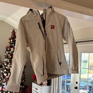 Women's Cream Hooded light Jacket nice size S/P